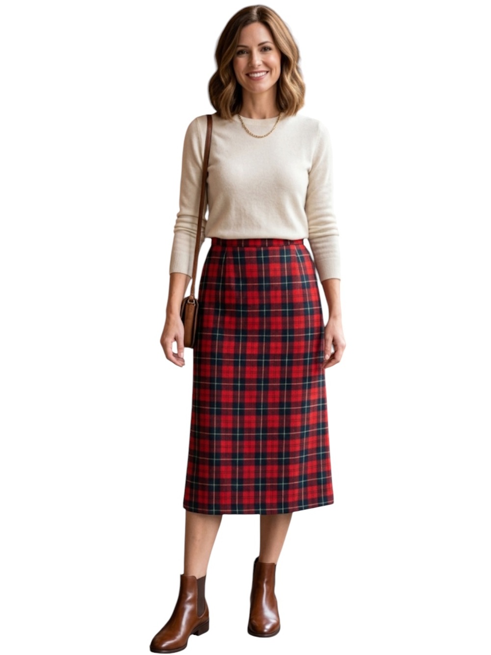 Vintage Pendleton Wool Tartan Plaid Midi Skirt A-Line 12 Preppy Dark Academia
V